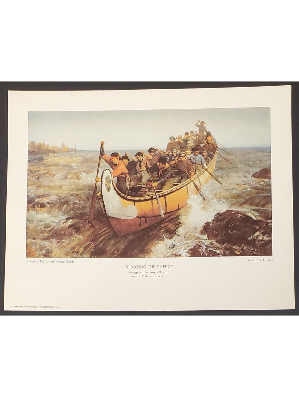 Shooting the Rapids Voyageurs Running a Rapid on the Mattawa River Art Print VG